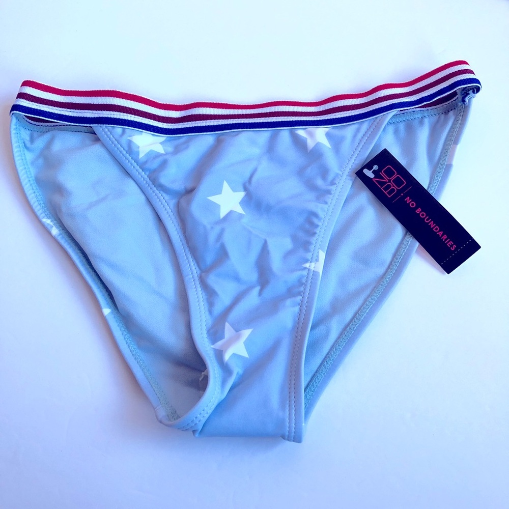 NEW NOBO Swim Bikini Bottom Stars Small Blue Women’s
